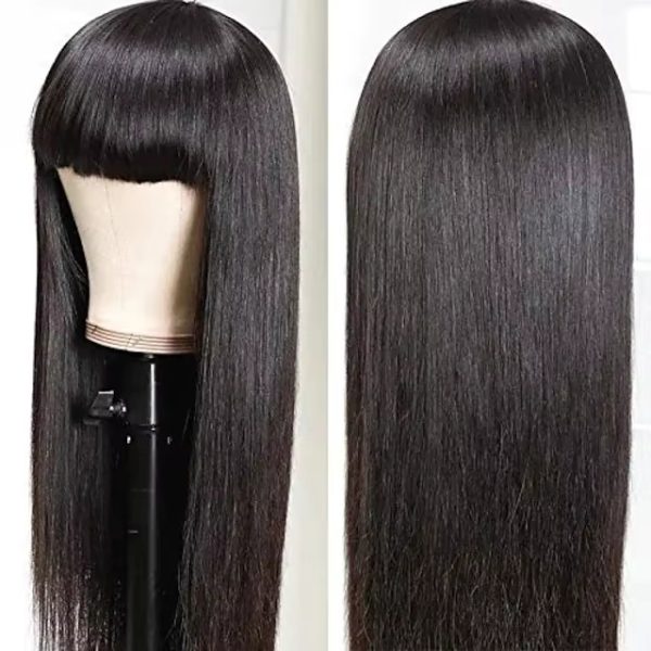 RXHAIR Hot Selling Straight Wigs Human Hair Wigs With Bang Glueless Wigs For Black Women Raw Vietnamese Hair