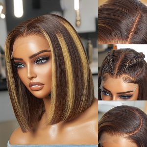 13x4 13x6 HD Lace Front Glueless Bob Wigs Raw Hair Black Women's Straight Human Hair Wigs