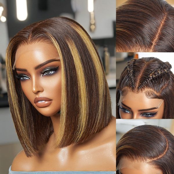13x4 13x6 HD Lace Front Glueless Bob Wigs Raw Hair Black Women's Straight Human Hair Wigs