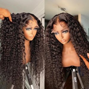 200 density Cuticle Aligned Hair hd lace front wig,13x4 transparent full lace frontal wigs,glueless curly indian human hair wigs