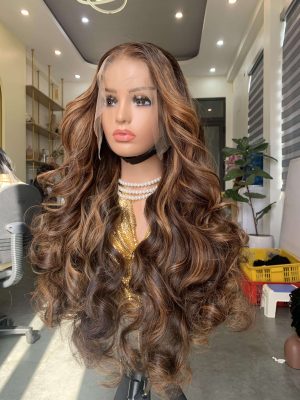 Raw Human Hair Wig Deep Wave Curly with Remy Grade Lace Front Base Weaving Style