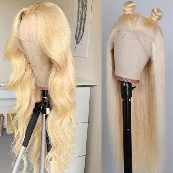 30 inch 613 full lace wig human hair virgin 13x6 613 transparent hd lace frontal wigs, 613 blonde cuticle aligned lace front wig