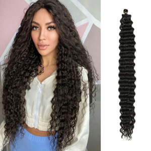 22 -28inch Deep Wave Crochet braids Synthetic Hair Extensions Freetress Deep Twist Crochet Hair