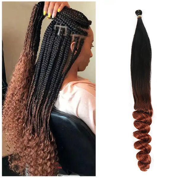 Julianna Crochet Braid Pre Stretched French Curls Silky Loose Body Wave Pony Style Spiral Curl Curly Braiding Hair