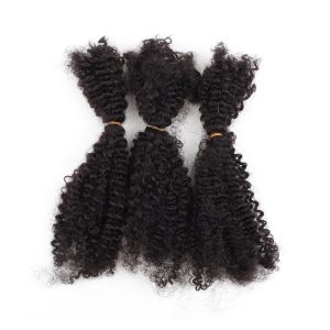 wholesale afro curl marley braid hair 4b 4c 100% human Brazilian braiding hair afro kinky bulk human hair