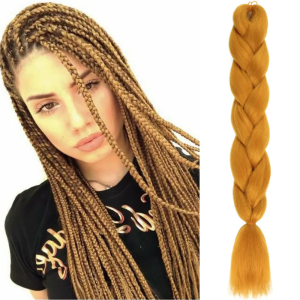 Product name Ainizi Hot Sale Synthetic Hair Extensions Jumbo Solid Color African Crochet Braiding Hairs Length 24 inches Weight 100 g Material Synthetic Style braid Color solid color