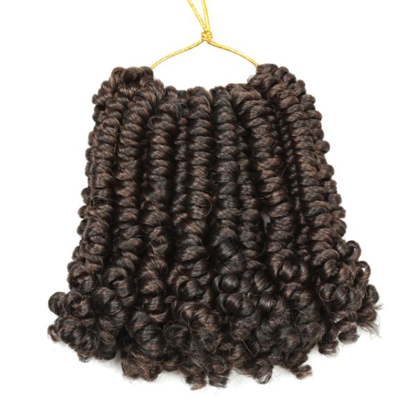 Synthetic Hair 6Inch 20Roots Bomb Spring Twist Crochet Hair Twine TBug Short Curly Braiding Hair For Women