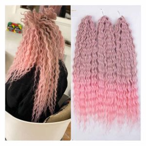 Wholesale Rebecca cheap synthetic hair 14-22" Synthetic Box Braids Crochet Hair With Curly Ombre Braided Crochet Hair extensions