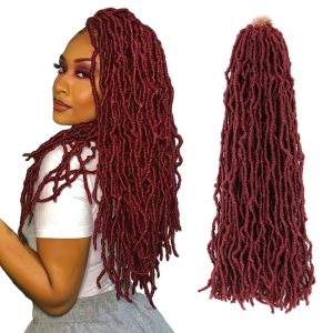 Wholesale Nu Locs Crochet Braiding Hair Natural HighTemperture Fiber Synthetic Crochet Hair Extensions Faux Locs For Black Women
