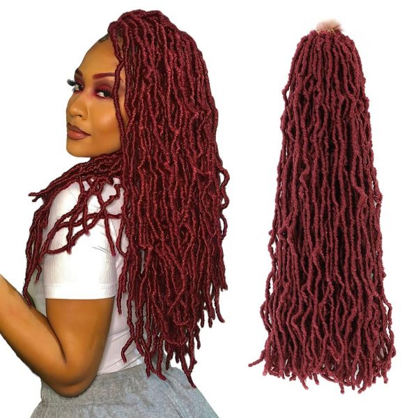 Wholesale Nu Locs Crochet Braiding Hair Natural HighTemperture Fiber Synthetic Crochet Hair Extensions Faux Locs For Black Women