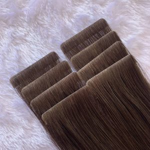 High Quality Hand Tied Cuticle Aligend Virgin Remy Tape In Human Hair Double Drawn Invisible Skin Weft Hair Extention