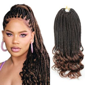 91QT Loose Wave Crochet Braids Spiral Curl Wavy Braids Synthetic French Curl Silky Texture Hair Extensions Bouncy Braiding Hair
