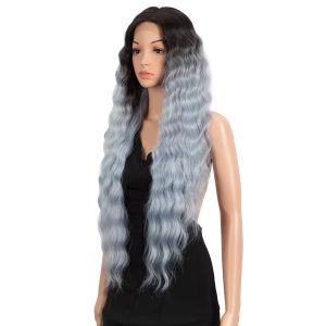 Ombre Gold Pink Body Wave T Lace Pre Plucked Synthetic Hair Wig Hot Sale Deep Part Lace Front Futura Synthetic Wig HT GIANNA
