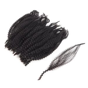 VAST Pre Fluffed Kinky Curly Braiding Hair Pre-Separated Springy Afro Twist Crochet Hair for Locs Hair Extensions