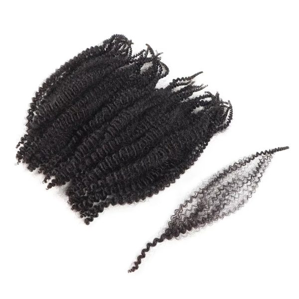 VAST Pre Fluffed Kinky Curly Braiding Hair Pre-Separated Springy Afro Twist Crochet Hair for Locs Hair Extensions