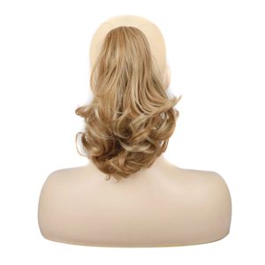 Wholesale Price Synthetic Claw Clip in Ponytails Short Wavy Hairpiece for Women