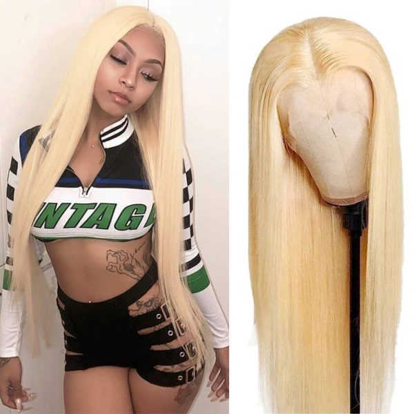 613 Blonde HD Transparent wave Curly Lace Front Wig Virgin Brazilian Cuticle Aligned Hd Full Lace Frontal Human Hair Wig